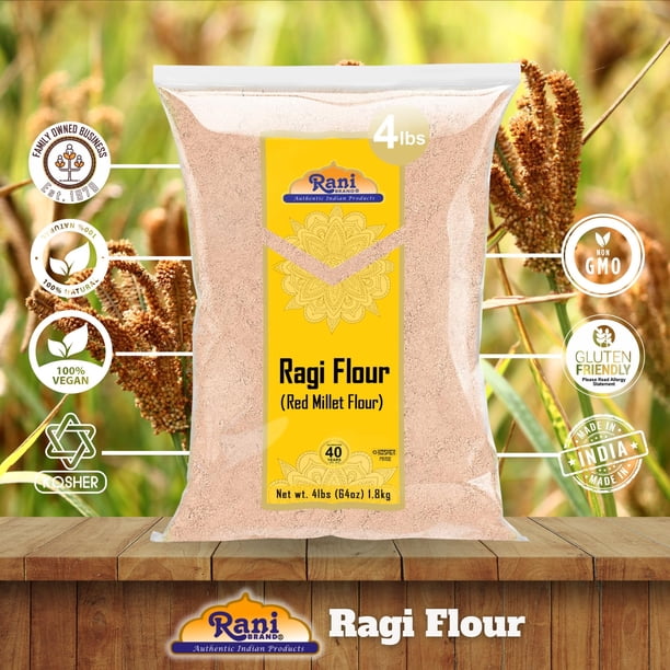 ragi Rani Brand, Raggi Flour, 64oz, Finger Millet Powder, All Natural