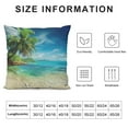 thumbnail image 5 of Creowell Tropical Sea Beach Print Throw Pillow Covers Fashion Throw Pillow Case Soft Couch Pillows Decorative Square Pillow Covers for Sofa Living Room White, 5 of 5