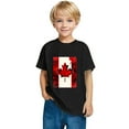thumbnail image 6 of AUNVITO Kids Casual Short Sleeve Cotton T-shirt Stylish Cute Maple Leaf Print, 6 of 9