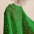 thumbnail image 6 of ZOELNIC Women's Floral Crochet Cardigan Hollow Out Open Front Long Sleeve Cardigan Sweater, XL, 6 of 7