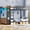 Rustic Brown, variant on Full Size Metal Bunk Bed with Storage & Wardrobe, Full Over Full Bunk Bed with Charging Station, Pegboard, 6 Drawers & Open Shelf, Safety Guard & Ladder, Saving Space, Max load 400lb, Rustic Brown
