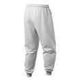 thumbnail image 3 of Mifsaly Cotton Joggers for Men Thick Warm Drawstring Elastic Waist Sweatpants Fashion Baggy Running Straight Leg Pants with Pockets Outdoor Workout Thermal Sweatsuit Gray XXL, 3 of 4