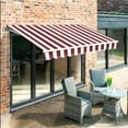 thumbnail image 4 of MCombo 13' x 8' Brick Red and Beige Manually Retractable Patio Awning, 4 of 11