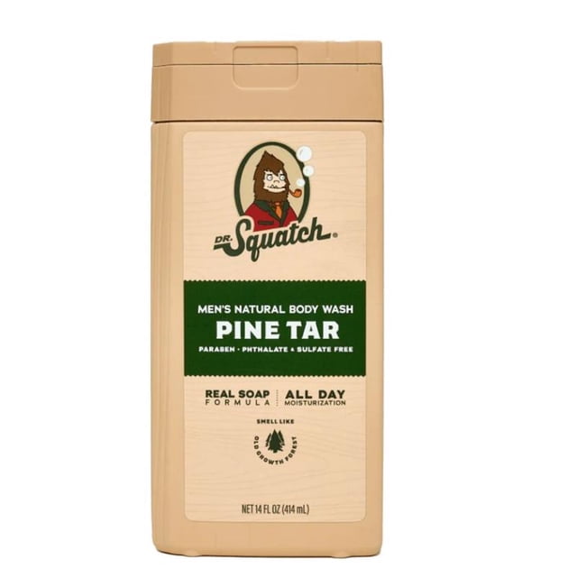 Gel de baño Dr. Squatch con aroma a alquitrán de pino, 414 ml, paquete de 3