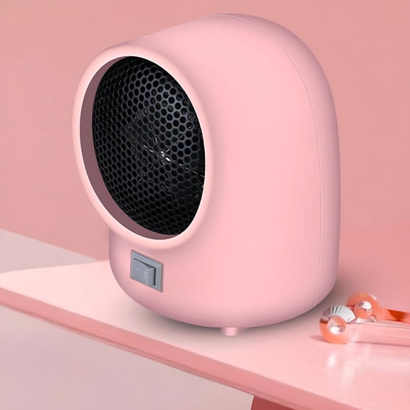 HIBIBUD Mini Portable Heater for Household Use 400W Compact Freestanding Convection Heating Electric Desk Heater,Sun Tabletop Heater for Desktop Bedroom Indoors Winter Home-Pink