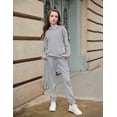 thumbnail image 6 of Arshiner 2 Pieces Girls Casual Outfits Athletic Hoodie Sweatsuits Pant Set with Pockets, 6 of 6