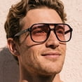 thumbnail image 5 of OPULIZE LUX Blue Light Glasses - Gaming & Computer Eyewear for Women Men - UV & Eyestrain Protection - Classic Aviator Style Glasses - Gradient Pink Lenses, Black Frame - Pack of 1, 5 of 8