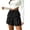 Black, variant on Stylish Layered Shorts for Women Loose Elastic Waist Straight Leg Drawstring Casual Shorts