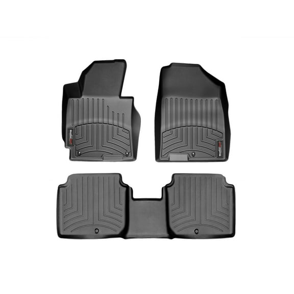 WeatherTech Custom Fit FloorLiners compatible with 2012-2013 Hyundai Elantra - 1st & 2nd Row, Black