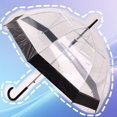 thumbnail image 4 of Clear Bubble Umbrella u2013 See Through, Rain & Windproof Umbrella for Weddings, Prom, Graduation and Outdoor Events - Automatic Open, Crook Handle, Clear Dome, 4 of 6