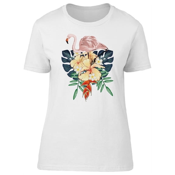 Flower Summer Time Tropical T-Shirt Women -Image by Shutterstock, Female Small