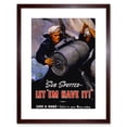 thumbnail image 1 of Vintage Ad War WWII US Navy Submarine Sailor Le Em Have It Military Artwork Framed Wall Art Print 9X7 Inch, 1 of 5