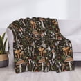 thumbnail image 3 of Rateoe Mushroom Garnish Pattern Flannel Throw Blanket, Ultra-soft Blanket for Bed, Couch, Car, Hypoallergenic Anti-pilling blanket-60"x50"(Horizontal), 3 of 6