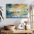thumbnail image 3 of Elephant Stock Abstract Strokes Wall Art - Horizontal Canvas Wall Art - Living Room Wall Decor - Abstract Canvas - Blue And Teal Decor - 24" x 16", 3 of 8