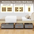 thumbnail image 6 of YOUPINS XXXL 100L Under Bed Storage with Wheels,2 Pack Under Bed Storage Containers,Storage Bins with Lids for Clothes Shoes Blankets,Gray, 6 of 8