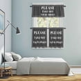 thumbnail image 6 of Please Take off Your Shoes Kitchen Curtains Valances and Tiers Set of 3 Simple Text Tier Curtains and Valance with Rod Pocket for Small Windows, 27.5"x24", 6 of 9