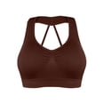 thumbnail image 5 of Women Sports Bra Racerback Running Yoga Sports Bras Full Coverage Bras Brown Sports Bra Size S-2XL, 5 of 5