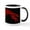 White/Black Inside, variant on CafePress - Red Wolf On Black Mugs - 11 oz Ceramic Mug - Novelty Coffee Tea Cup