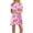 Pink, variant on Aayomet Sun Dresses For Women 2023 Women Summer Short Sleeved Crew Neck Loose Tee Shirt Dress Casual Printing Dress Features:,Pink XXL