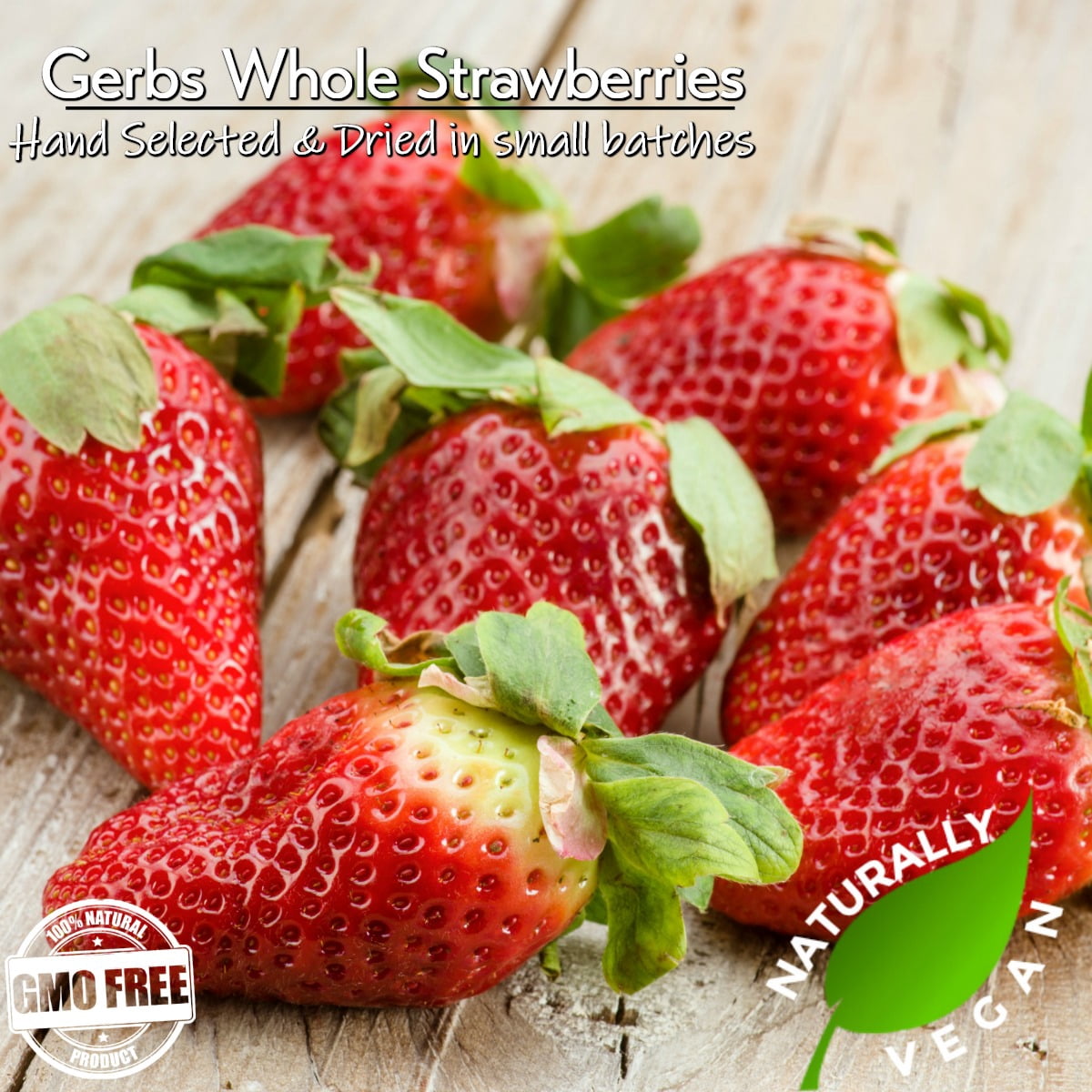 GERBS Summer Sweet Strawberries 2 LBS. | Freshly Dehydrated Resealable Bulk Bag | Top Food Allergy Free | Sulfur Dioxide Free Red Berry | Rich in Vitamins Minerals & Antioxidants| Gluten & Peanut Free