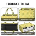 thumbnail image 4 of Large Capacity Tote Bag,Yellow Lemon Slices Green Pattern Handbag Fashion Luxury Tote Bag,15.7"x13"x 5.1" Inches,Laptop Compatible, 4 of 6