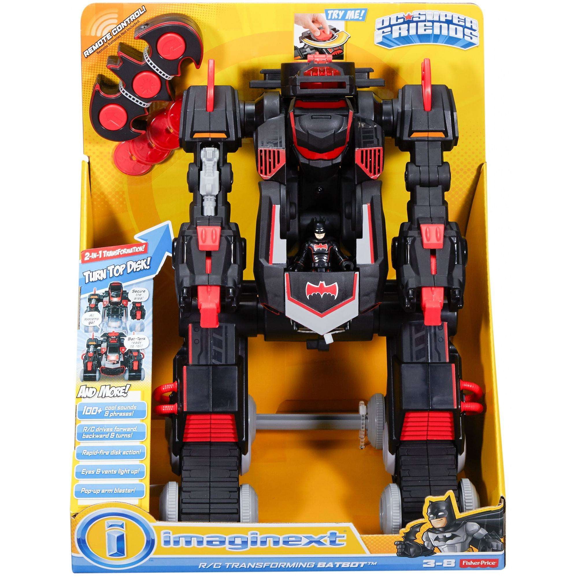 Imaginext DC Super Friends RC Transforming Batbot Figure 