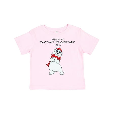 

Inktastic Christmas Face- Bear-red Scarf Gift Toddler Boy or Toddler Girl T-Shirt
