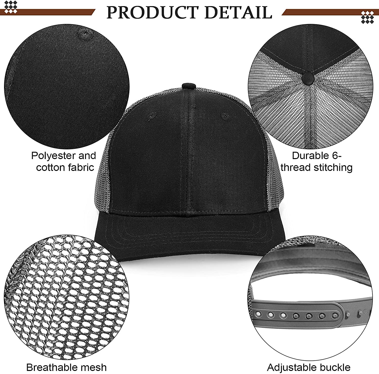 Plain Hat Blank Trucker Hat Cap 
