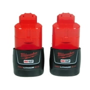 Milwaukee M12 Redlithium 12V 2Ah Battery 48-11-2420 - Two Pack with Charger