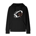 thumbnail image 4 of VISALY Fashion Hoodies Sweatshirts Football Sweatshirts Printed Fashion Pullover with Pockets Long Sleeve Tops Jacket Coat Drawstring Hooded Oversized Sweatshirt Trendy Hoodies Basic Pullover Black L, 4 of 4