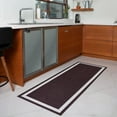 thumbnail image 6 of Playa Rug Machine Washable Area Rug With Non Slip Backing - Stain Resistant - Eco Friendly - Family and Pet Friendly - Everest Geometric Modern Bordered Brown&Creme Design 2'2''x6', 6 of 8