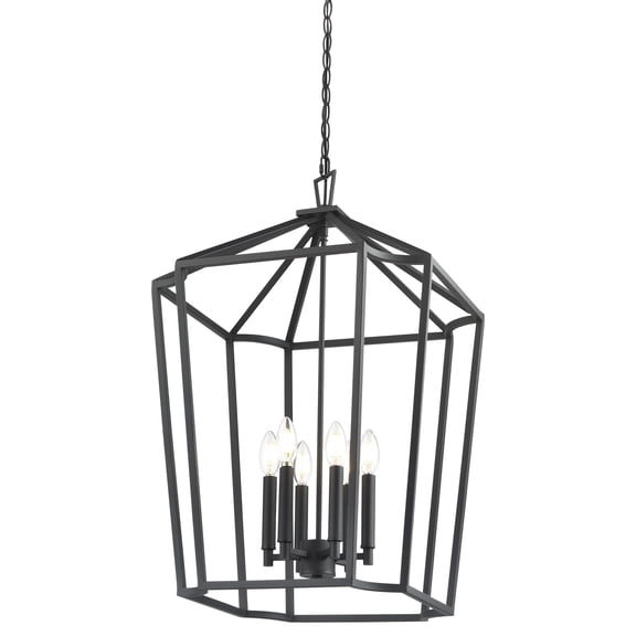 Millennium Lighting 91806 Hylena 6 Light 19" Wide Pendant - Black
