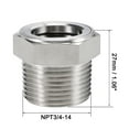 thumbnail image 2 of Oil Liquid Level Gauge Sight Glass 3/4 NPT Male Threaded 304 Stainless Steel Air Compressor Fittings, 2 of 5