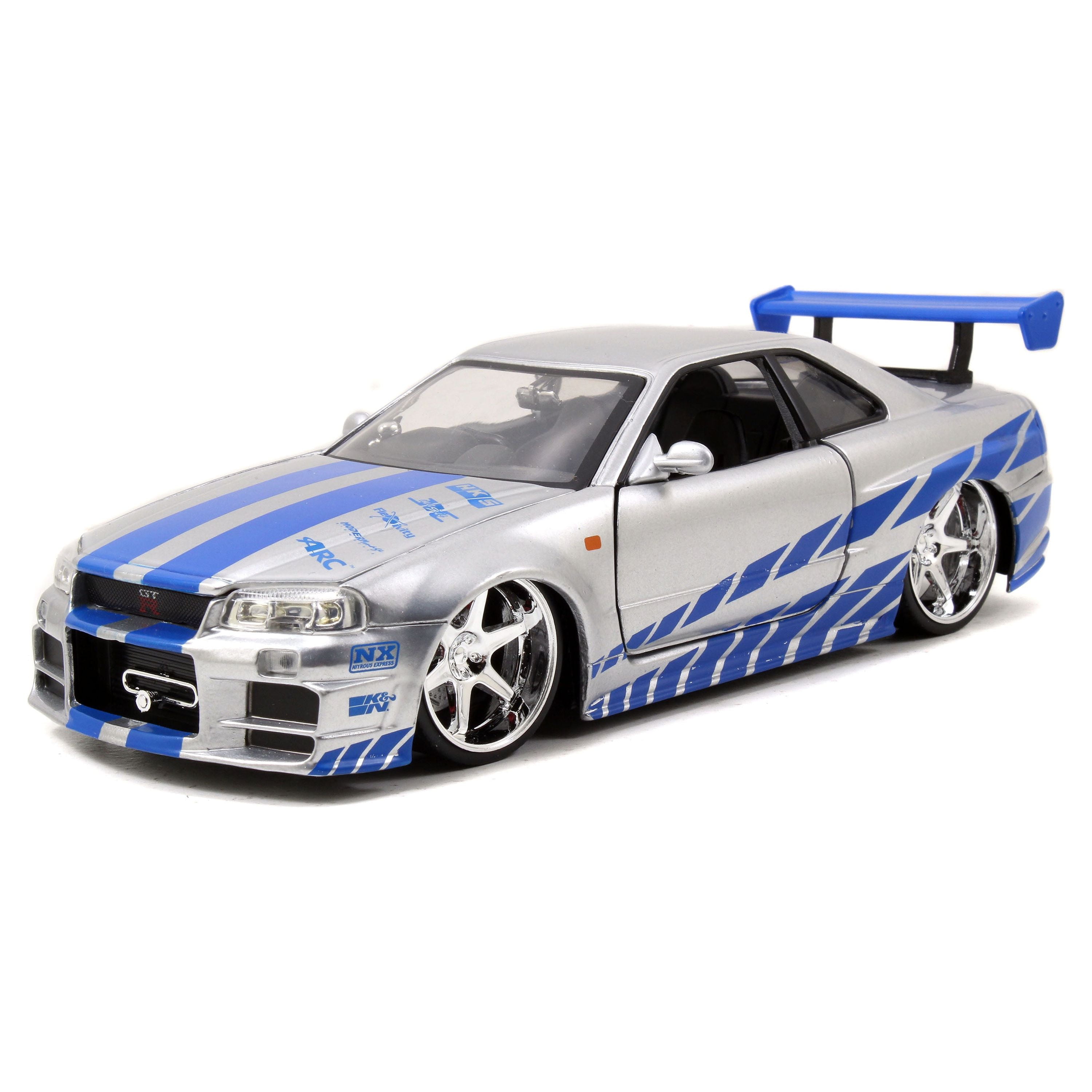 Jada Toys, Nissan Skyline GTR R34, 1/24 scale, Silver - Walmart.com