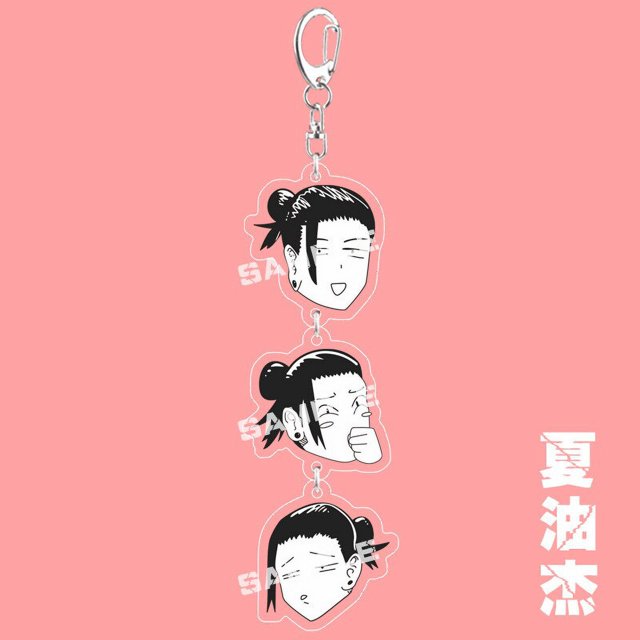 Llavero largo de Anime Jujutsu Kaisen, colgante de bolsa, accesorios de colección de fanáticos, Gojo Satoru, Geto Suguru
