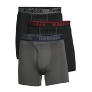 Reebok Men's Pro Series Performance Boxer Brief Extended Length Underwear 7.5 Inch, 3 Pack