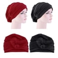 thumbnail image 1 of Gorros Mujer Yinane 2PCS Dormir Punto Suaves Ligeros Rojo Negro, 1 of 8