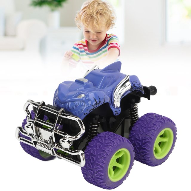 1Pc Shockproof Plastic And Alloy Inertia Truck Toy Portable 4 Wheel Inertia Truck Toy Friction Powered Vehicle Toy