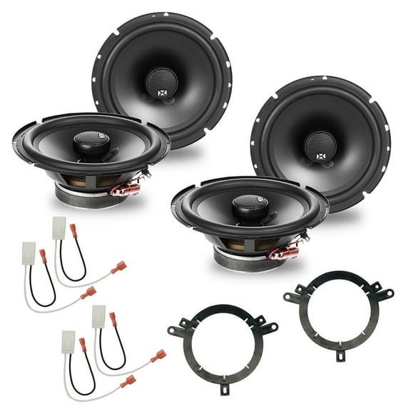 NVX Front Rear 6.5" Coaxial Car Speaker Replacement Package for 2002-2007 Dodge Dakota 540W Peak