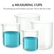 thumbnail image 3 of FELTECHELECTR 4 tazas medidoras de plástico transparente de 50 ml, 250 ml, 500 ml y 1000 ml para laboratorio, cocina y cocina., 3 of 4