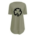 thumbnail image 3 of Pxiakgy Vente Chaude! T-Shirt Trèfle de la Saint-Patrick pour Femmes Chanceux Irlandais Manches Courtes T-Shirt Graphique Trèfle Mode Décontractée Col Rond Manches Courtes Imprimé, 3 of 6