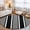 Black, variant on Blush Pink White Stripes Washable Small Entryway Area Rugs 2'x3', Lines Modern Vertical Stripes Washable Throw Rug Non-Slip Sturdy Edge Binding Carpet for Front Door Floor Room Entry