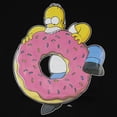 thumbnail image 2 of The Simpsons Men's Hoodie Homer Eating Giant Pink Sprinkle Donut Adult Pull Over Black Hoodie, 2 of 4