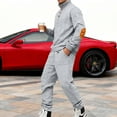 thumbnail image 6 of Kalauyu Men's 2 Piece Sweatsuits Outfits Casual Crewneck Jacquard Sweatshirt Joggers Sweatpants Set Tracksuit, 6 of 9