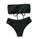 thumbnail image 1 of Soidarity Traje de baño dividido para mujer, traje de baño acolchado de poliéster para verano, traje de baño para vacaciones, traje de playa sencillo a Traje de baño Negro L Soidarity OD021066-12, 1 of 6