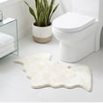 thumbnail image 4 of LEFXSMR Halloween Bathroom Rugs, Non Slip Bats Shaped Bath Mat, Soft Absorbent Toilet Rug for Holiday Halloween Decorations, White, 4 of 6