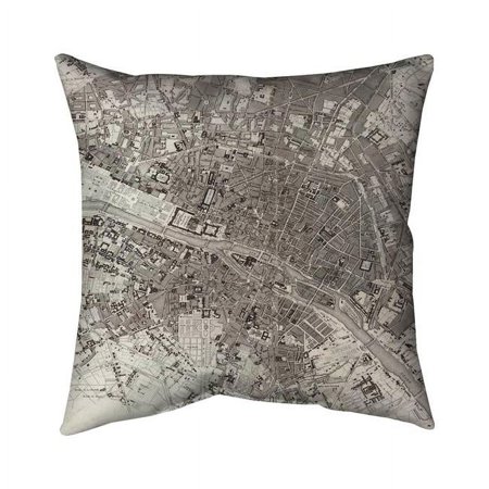 Begin Home Decor 5541-2626-TV1 26 x 26 in. Paris-Double Sided Print Indoor Pillow