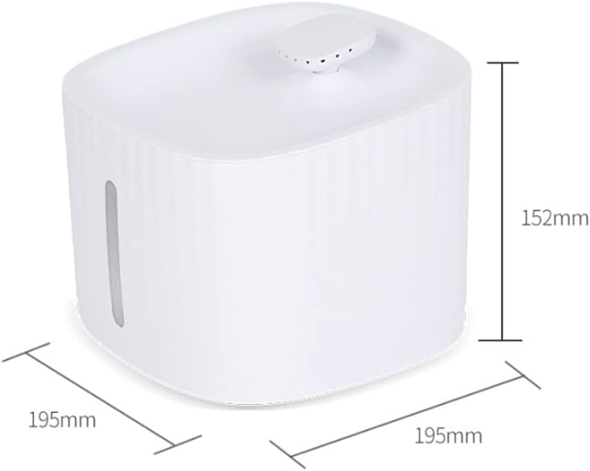 RKXQT Cat Water Fountain, 3L Automatic Pet Water Fountain with Intelligent Pump and LED Indicator, Light Guide at Night and Prevent Dry Design