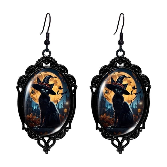 Halloween Earrings Oval Earrings Cosplay Costume Dainty Jewelry Accessories for Women Men for Halloween for Daily