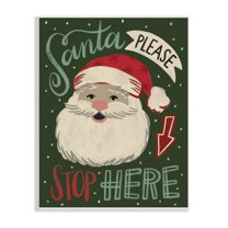 Jovial Santa Claus Polka Dot Pattern Calligraphy Sign Holiday Graphic Art Unframed Art Print Wall Art